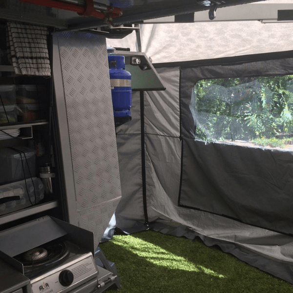 Alu-Cab 270° Shadow Awning Side Wall Kit – venstre