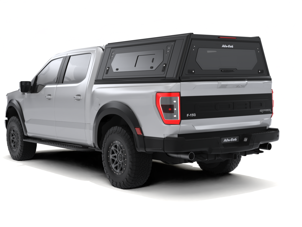 Alu-Cab Contour Hardtop, Ford F-150 2022+ Short Bed (Med sideruder)