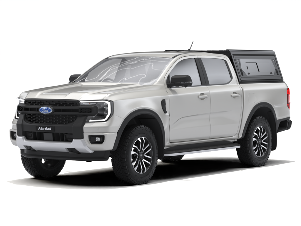 Alu-Cab Contour Hardtop, Ford Ranger 2023+ Double Cab (Med sideruder)