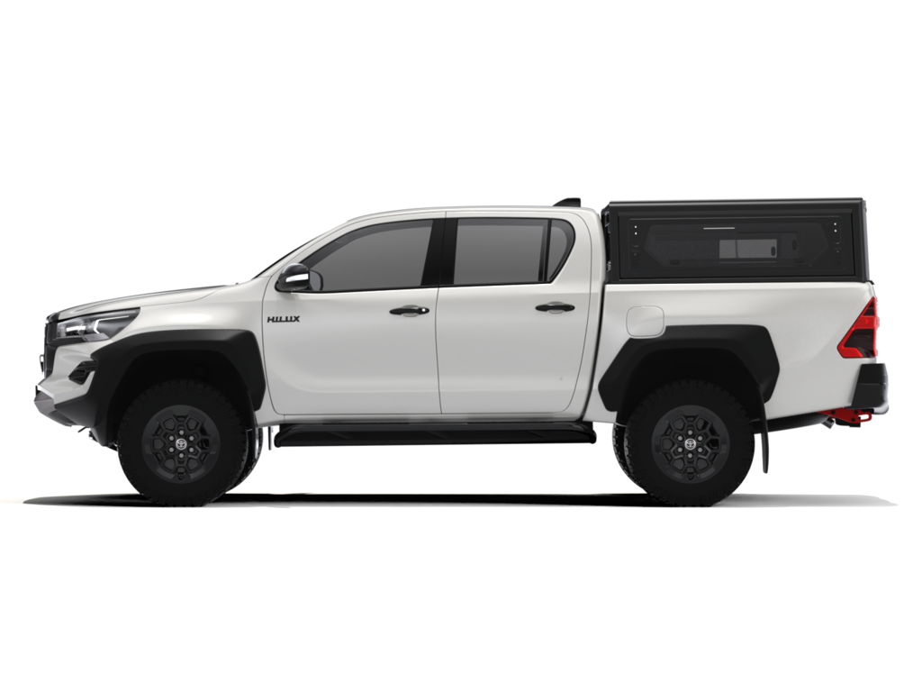 Alu-Cab Contour Hardtop, Toyota Hilux 2016-2025 Double Cab (Med sideruder)