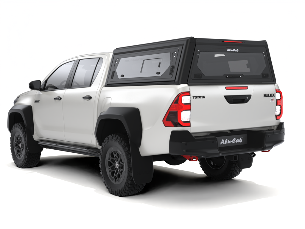 Alu-Cab Contour Hardtop, Toyota Hilux 2016-2025 Double Cab (Med sideruder)