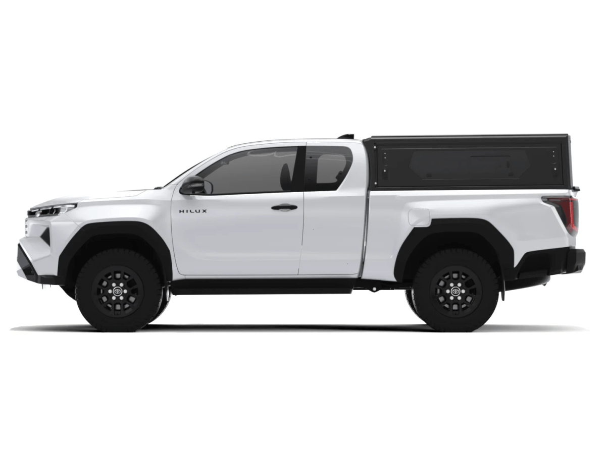 Alu-Cab Contour Hardtop, Toyota Hilux 2026+ X-Cab (Med sideruder)