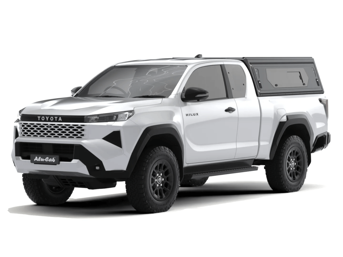 Alu-Cab Contour Hardtop, Toyota Hilux 2026+ X-Cab (Med sideruder)