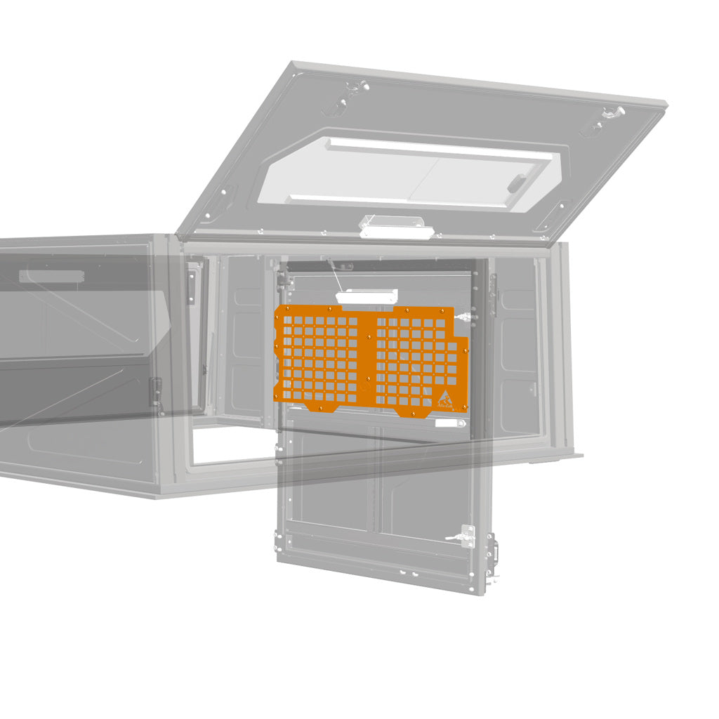 Alu-Cab ModCAP & Camper Molle Plate Rear Door Top FSS & FSL – øverste molle plate til bagdøren