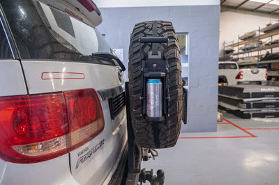 Alu-Cab reservehjulsbeslag til Can Crusher