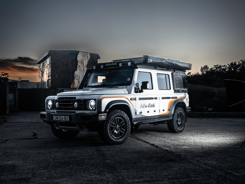 Alu-Cab Silenus Roof Conversion, Ineos Grenadier – Hvid med 270° markise