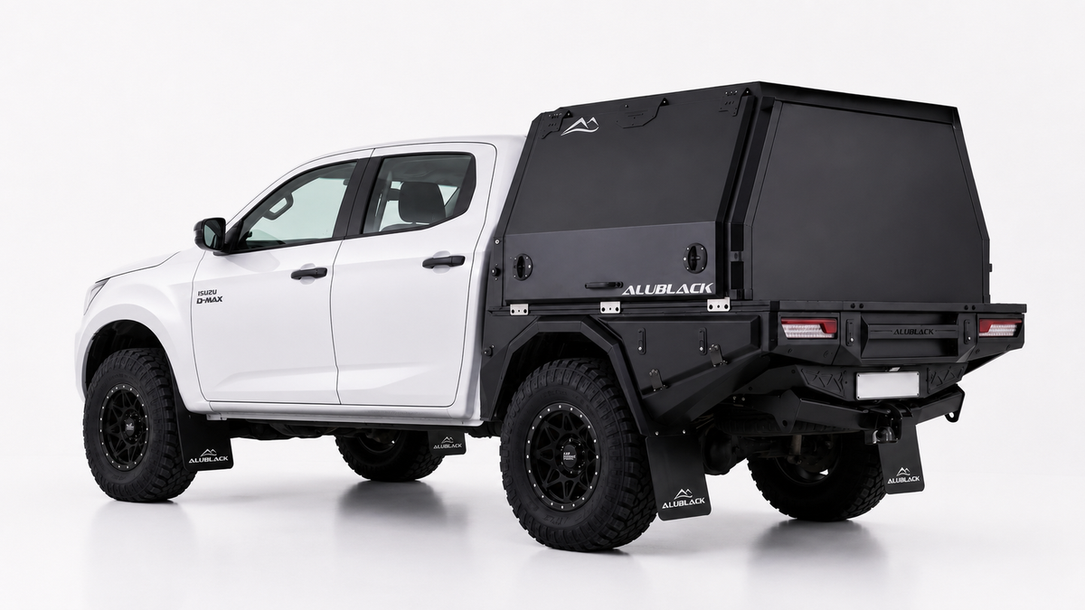AluBlack 3/4-Canopy flatbed – Isuzu D-Max 2023+ Double Cab