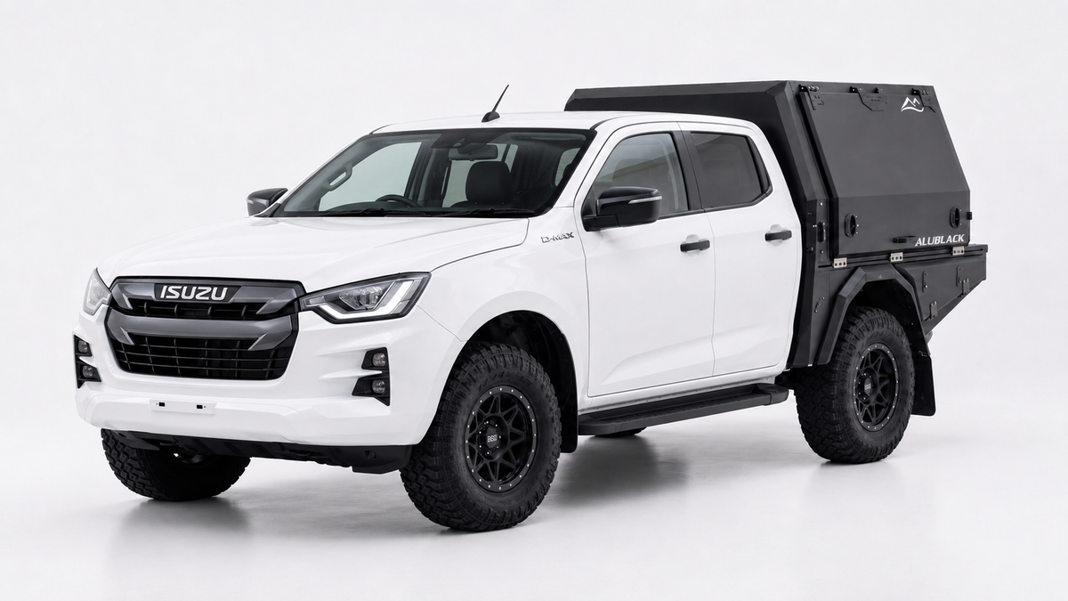 AluBlack 3/4-Canopy flatbed – Isuzu D-Max 2023+ Double Cab