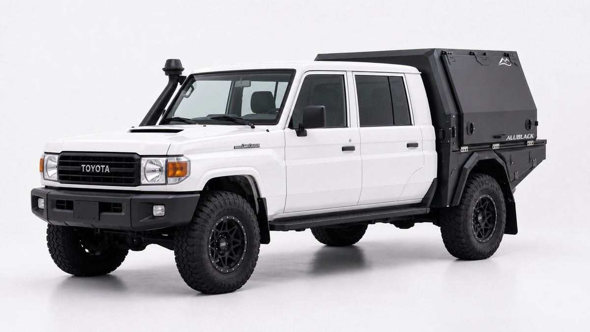 AluBlack 3/4-Canopy flatbed – Toyota Land Cruiser 79 Double Cab