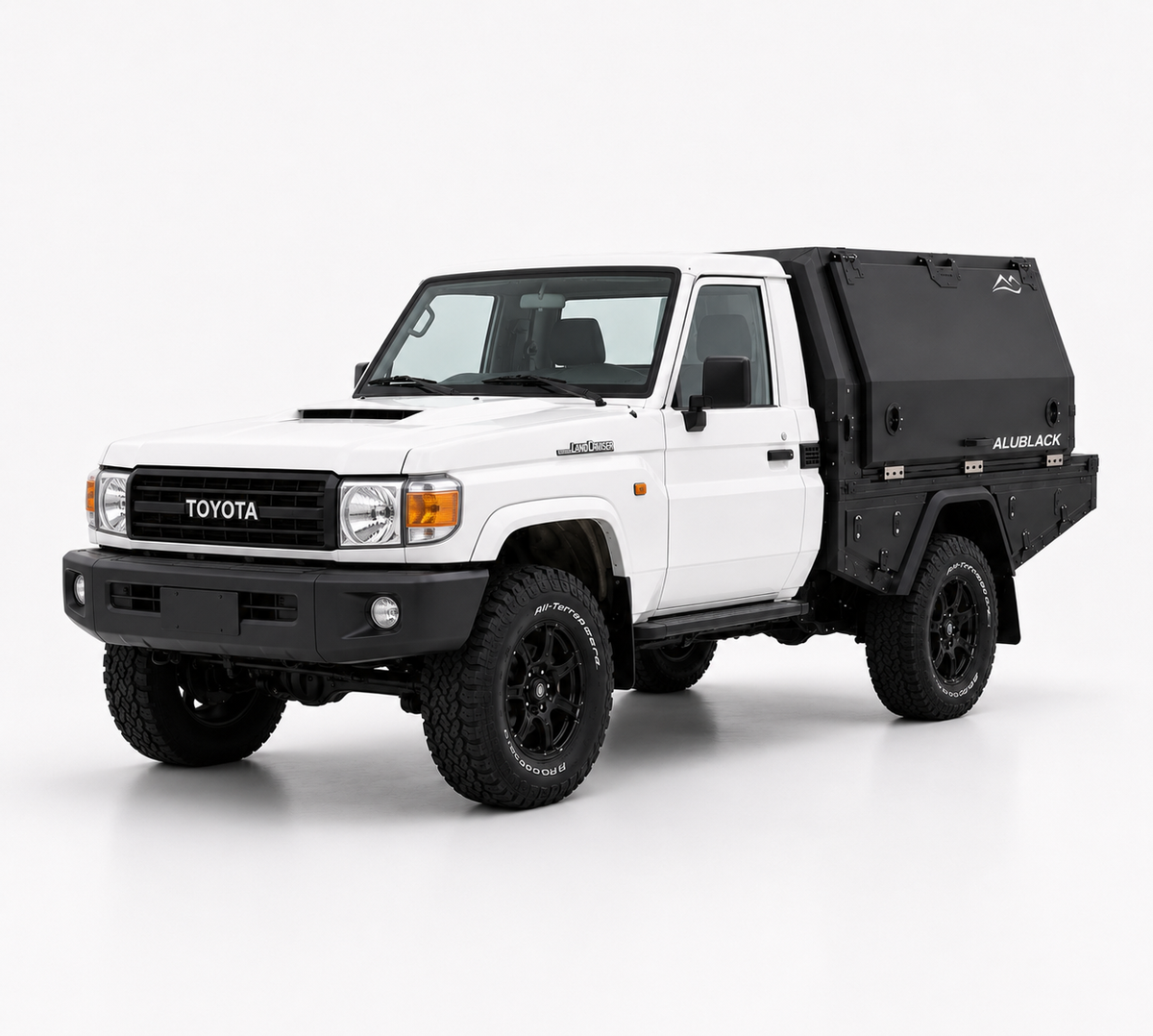 AluBlack 3/4-Canopy flatbed – Toyota Land Cruiser 79 Single Cab