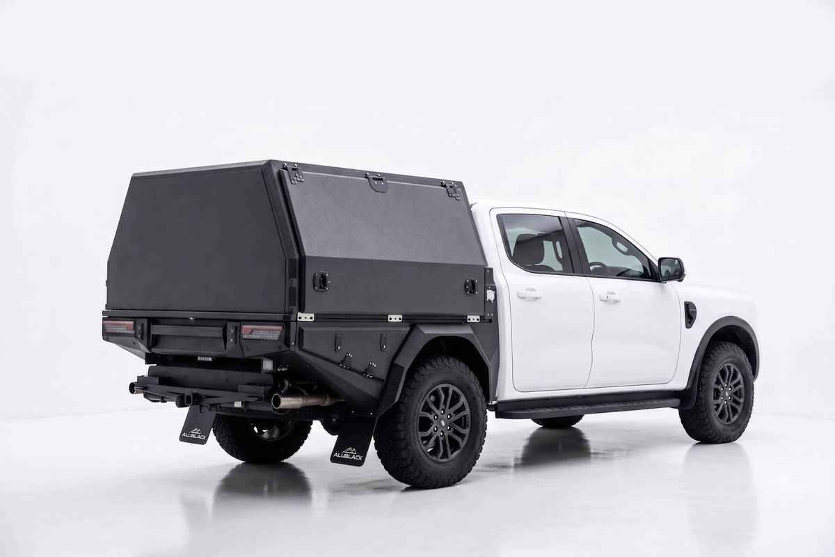 AluBlack Canopy flatbed – Ford Ranger 2023+ Double Cab