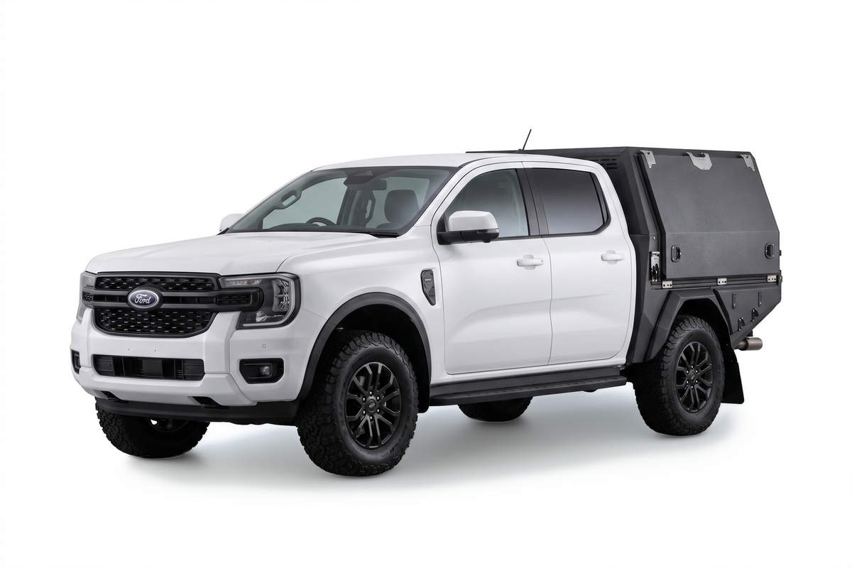 AluBlack Canopy flatbed – Ford Ranger 2023+ Double Cab
