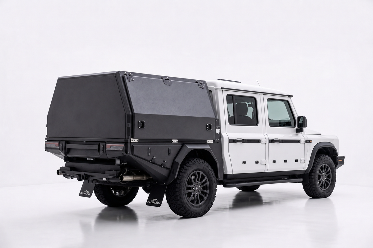 AluBlack Canopy flatbed – Ineos Grenadier Quartermaster 2023+ Double Cab