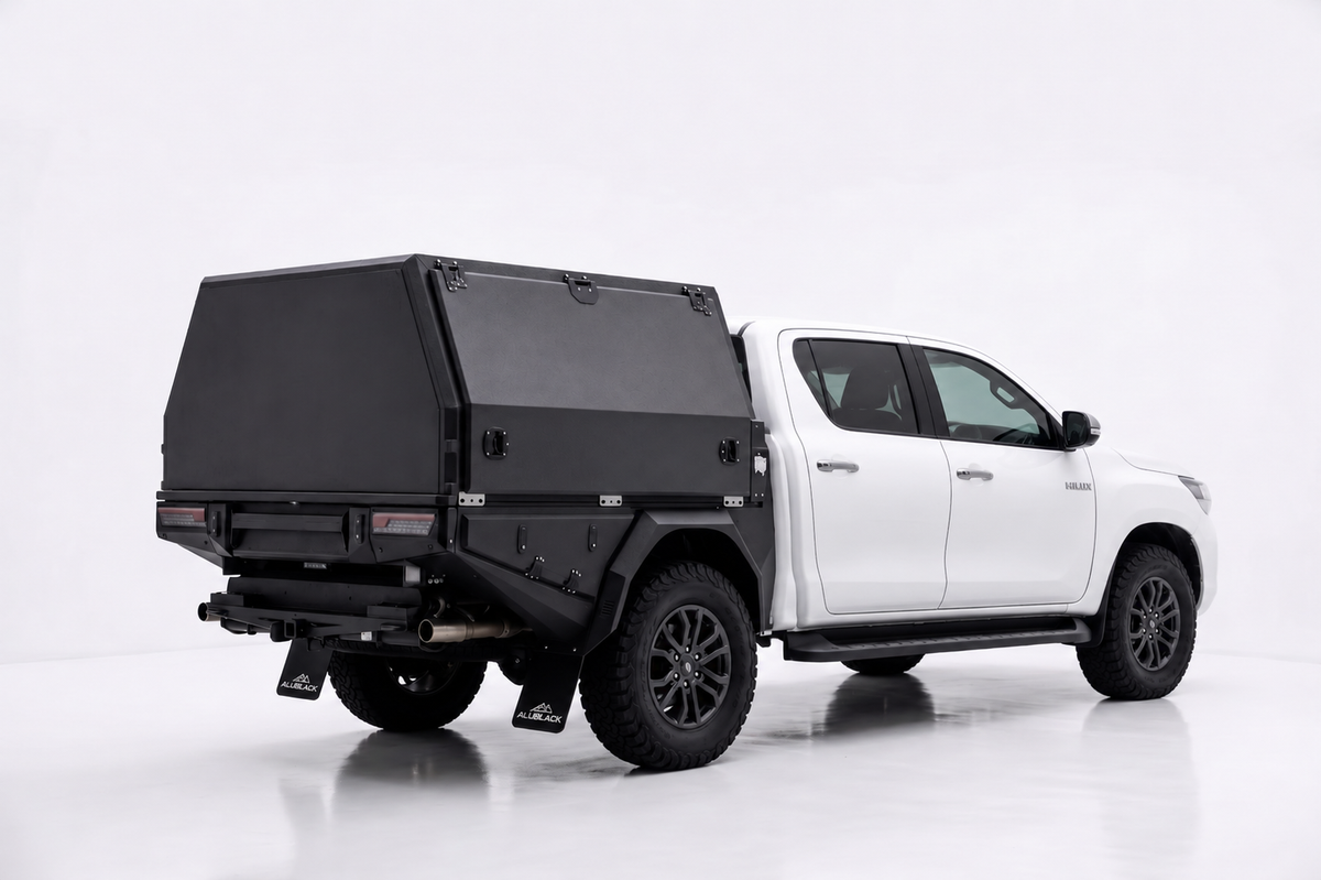 AluBlack Canopy flatbed – Toyota Hilux 2016+ Double Cab