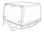 AluBlack Canopy flatbed – Toyota Hilux 2016+ Double Cab