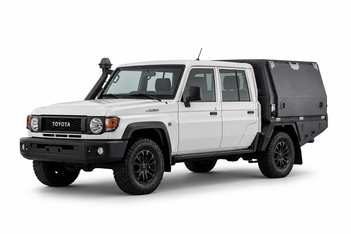 AluBlack Canopy flatbed – Toyota Land Cruiser 79 Double Cab
