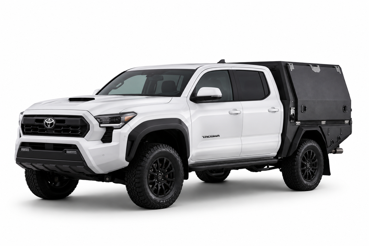 AluBlack Canopy flatbed – Toyota Tacoma 2024+ Double Cab