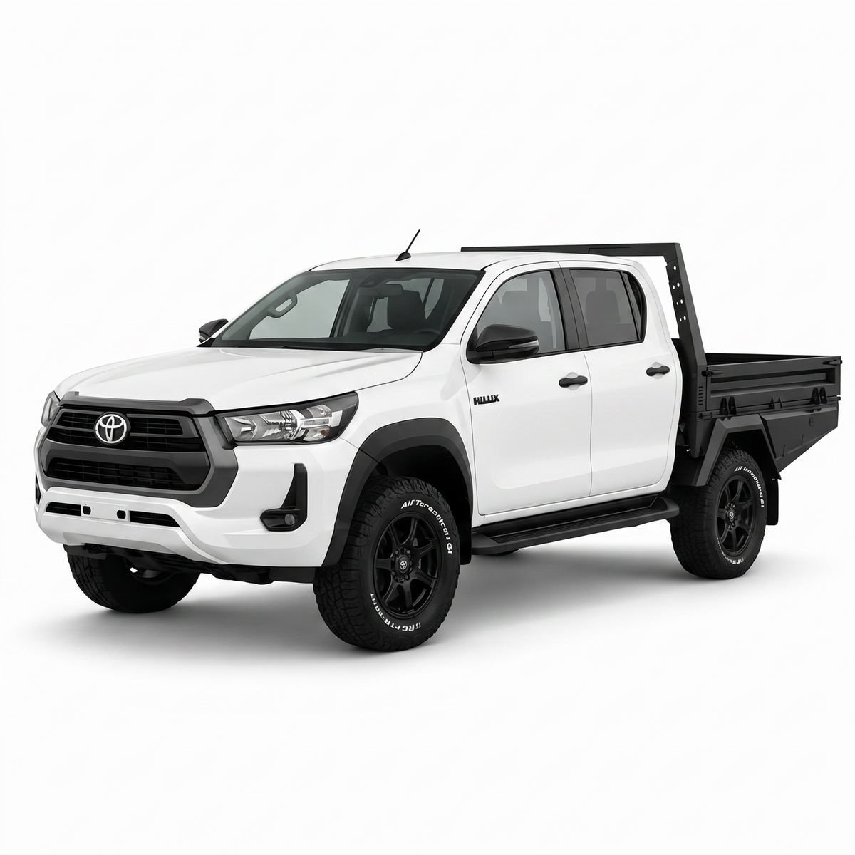AluBlack Drop-Sides flatbed – Toyota Hilux 2016+ Double Cab