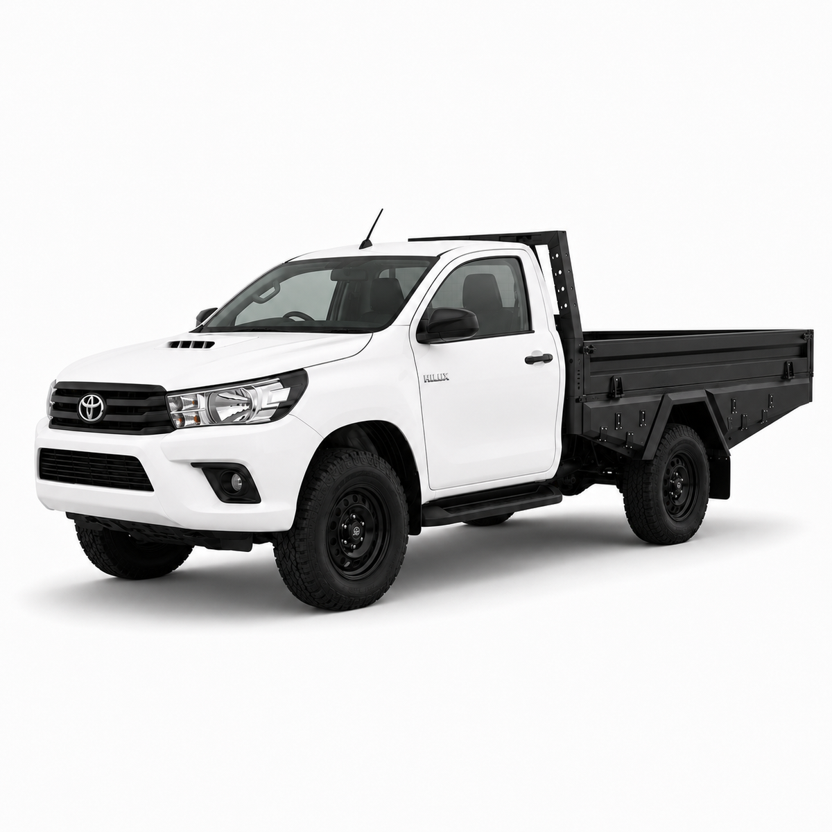 AluBlack Drop-Sides flatbed – Toyota Hilux 2016+ Single Cab