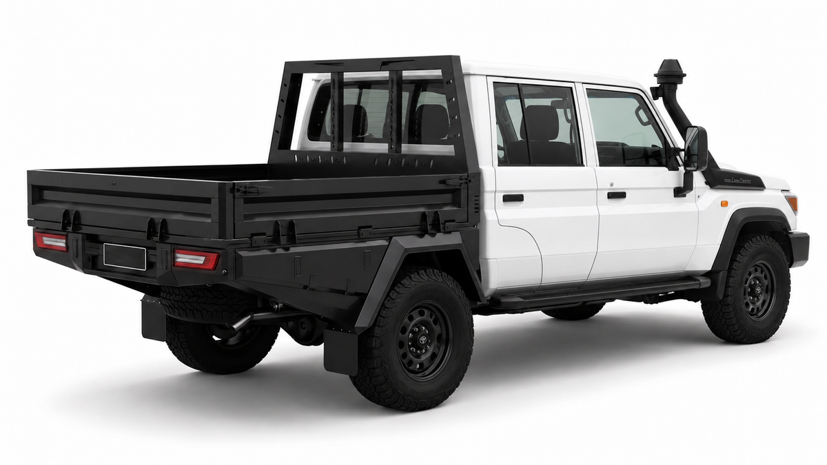 AluBlack Drop-Sides flatbed – Toyota Land Cruiser 79 Double Cab