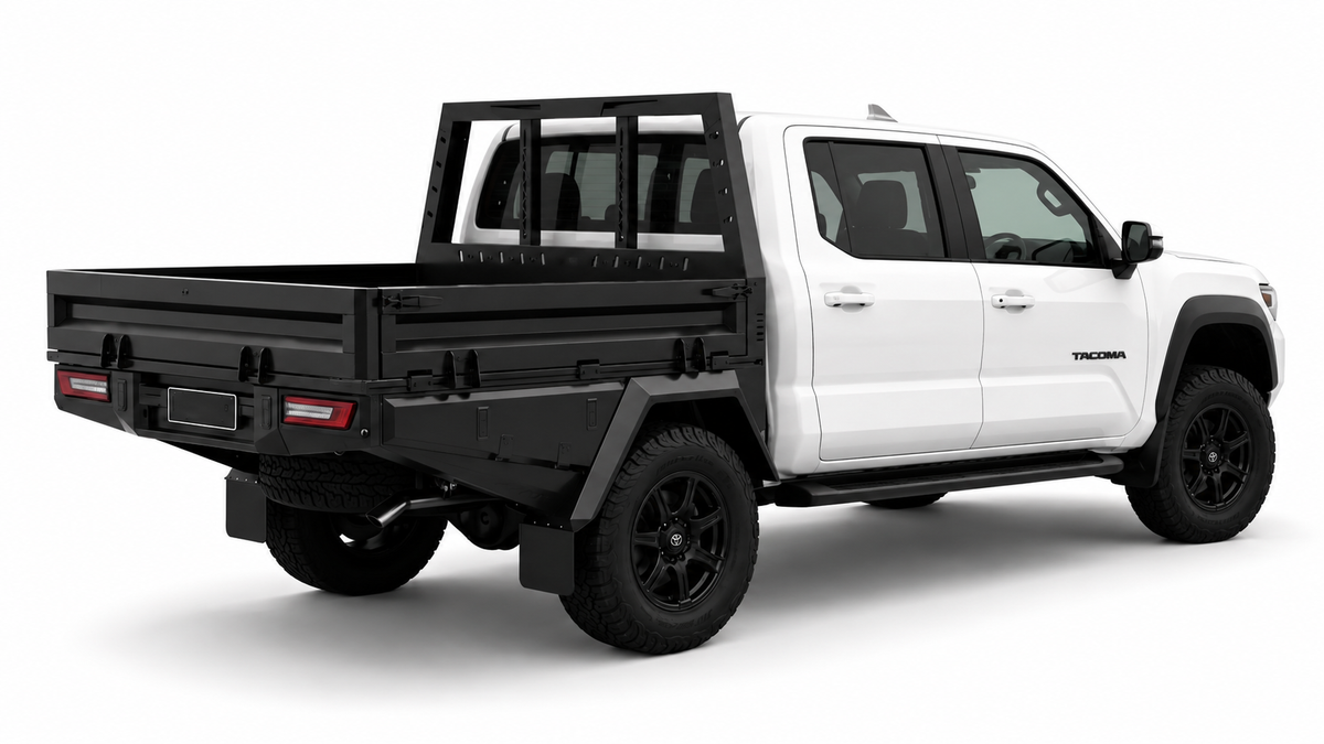 AluBlack Drop-Sides flatbed – Toyota Tacoma 2024+ Double Cab