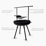 Barebones Cowboy Fire Pit Grill 76 cm (30")