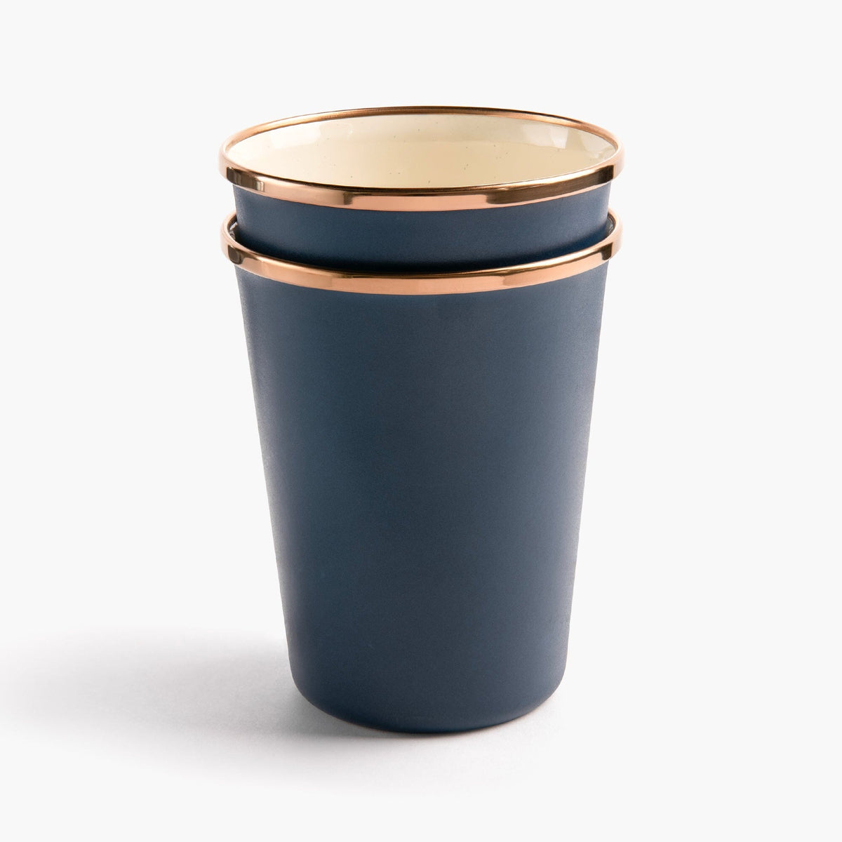 Barebones Emalje 2-Tone Høje Kopper, 2 stk. – Indigo Blue