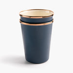 Barebones Emalje 2-Tone Høje Kopper, 2 stk. – Indigo Blue