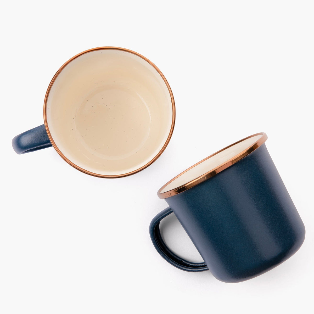 Barebones Emalje 2-Tone Krus, 2 stk. – Indigo Blue