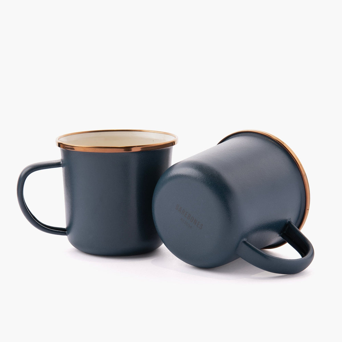 Barebones Emalje 2-Tone Krus, 2 stk. – Indigo Blue