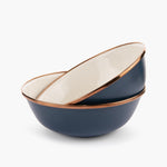 Barebones Emalje 2-Tone Skåle, 2 stk. – Indigo Blue