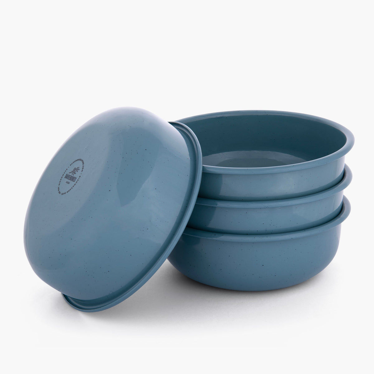Barebones Rolled Enamelware Skål – Smoky Blue