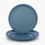 Barebones Rolled Enamelware Tallerken – Smoky Blue