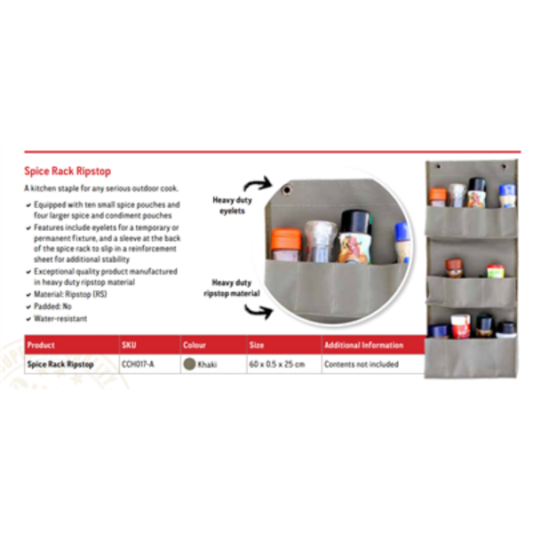 Camp Cover Spice Rack