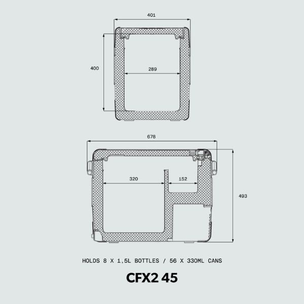 Dometic CFX2 45 køleskab, 45 L