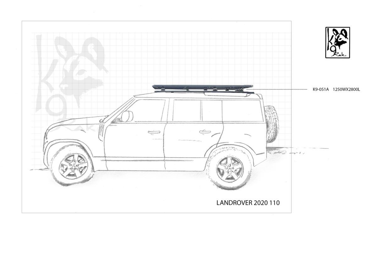Eezi-Awn K9 Roofrack - Land Rover Defender 110 (2020+) – 1250 x 1800 mm