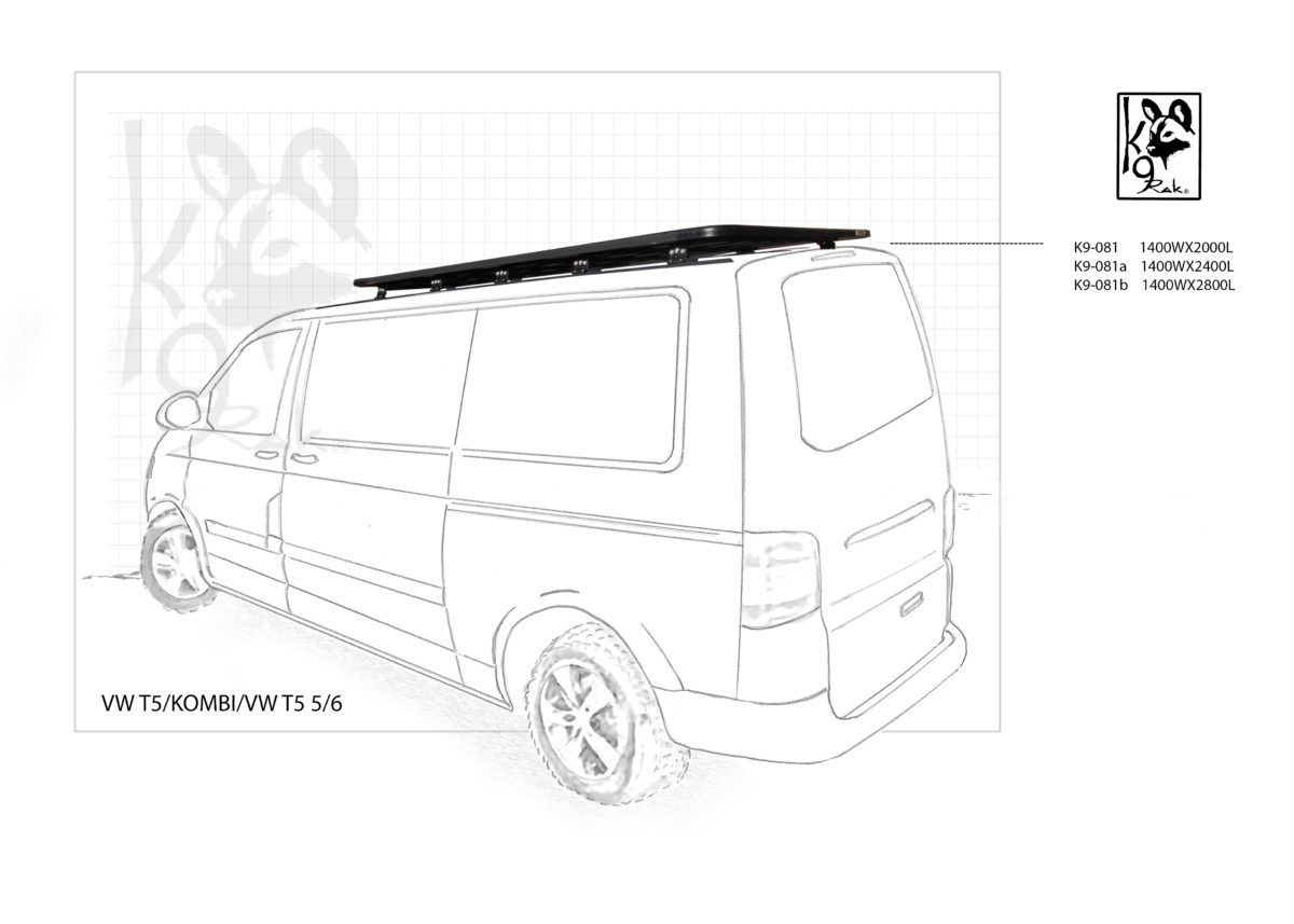Eezi-Awn K9 Roofrack - VW Transporter T5 og T6