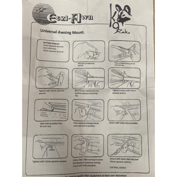 Eezi-Awn Universal brackets