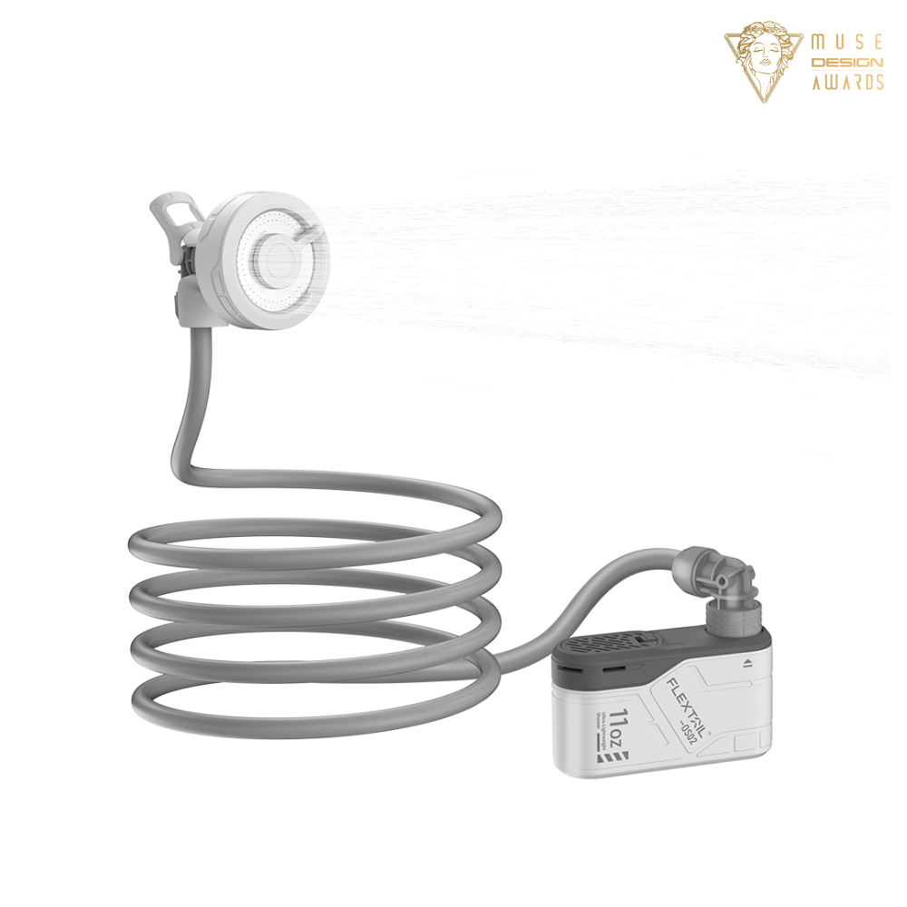 FLEXTAIL Max Shower genopladelig bruser med opbevaringsboks