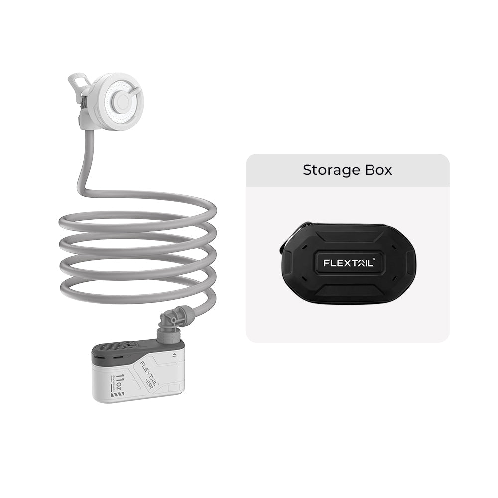 FLEXTAIL Max Shower genopladelig bruser med opbevaringsboks