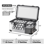 ICECO APL20 Single Zone køleskab, 20 L – Sort
