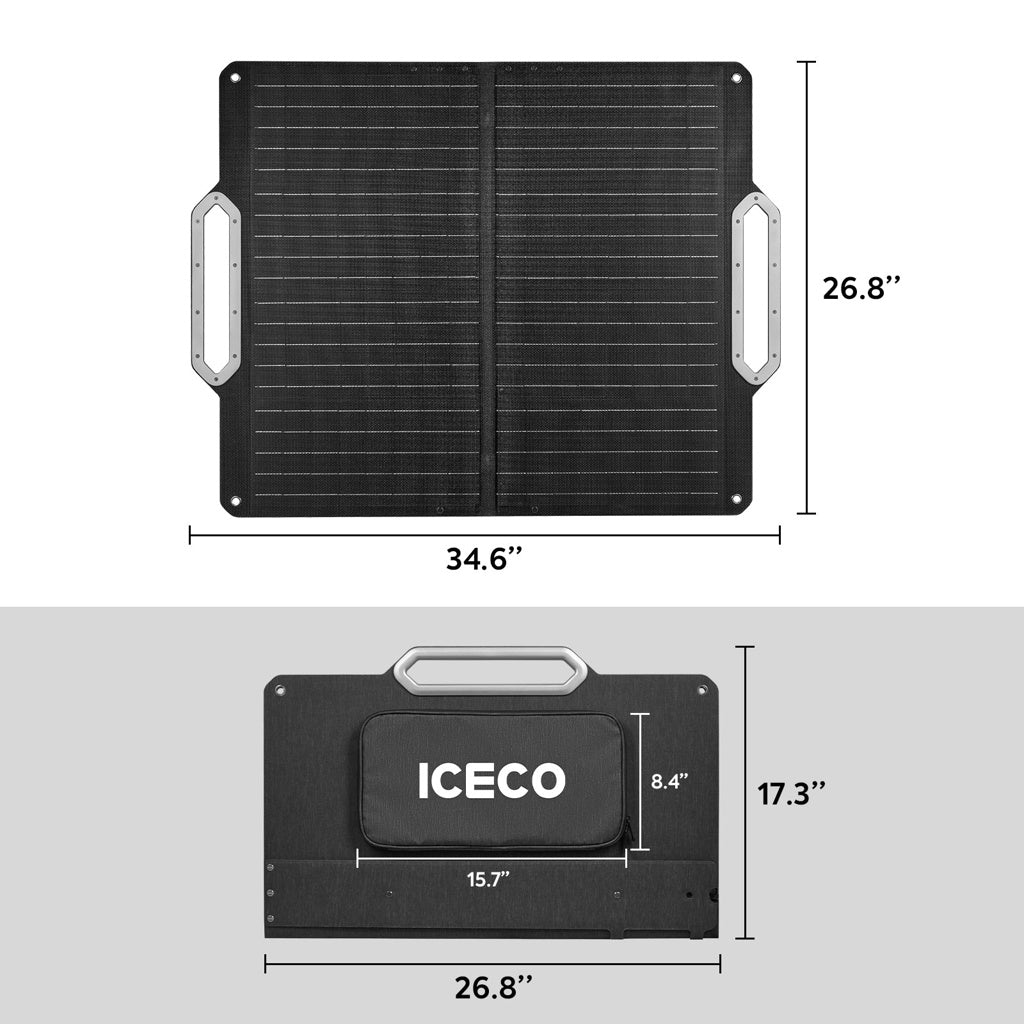 ICECO foldbart solpanel, 80 W
