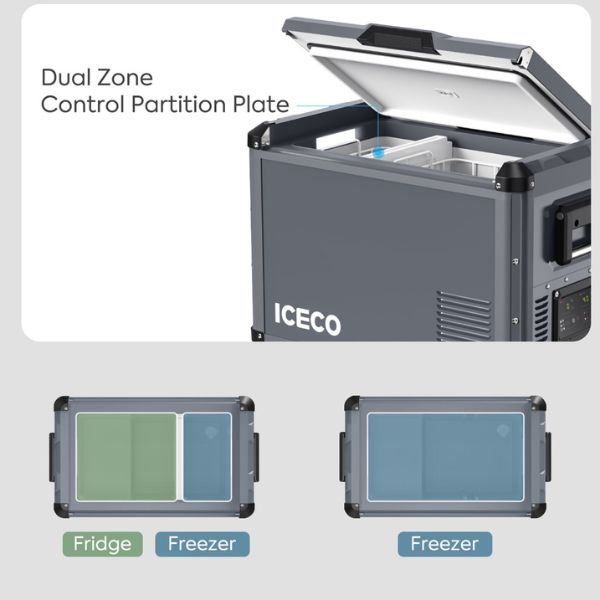ICECO VL45PROD Dual Zone køleskab, 45 L – Sort
