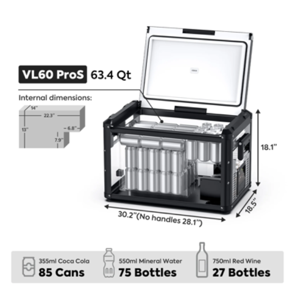 ICECO VL60PROS Single Zone køleskab, 60 L – Grå