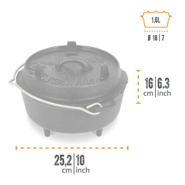 Petromax Dutch Oven ft3 støbejernsgryde