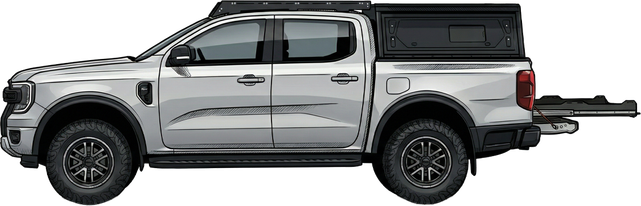 Predator Offroad Bed Slide, Ford Ranger T6-T8 2011-2022 – Double Cab