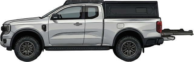 Predator Offroad Bed Slide, Ford Ranger T6-T8 2011-2022 – Extra Cab