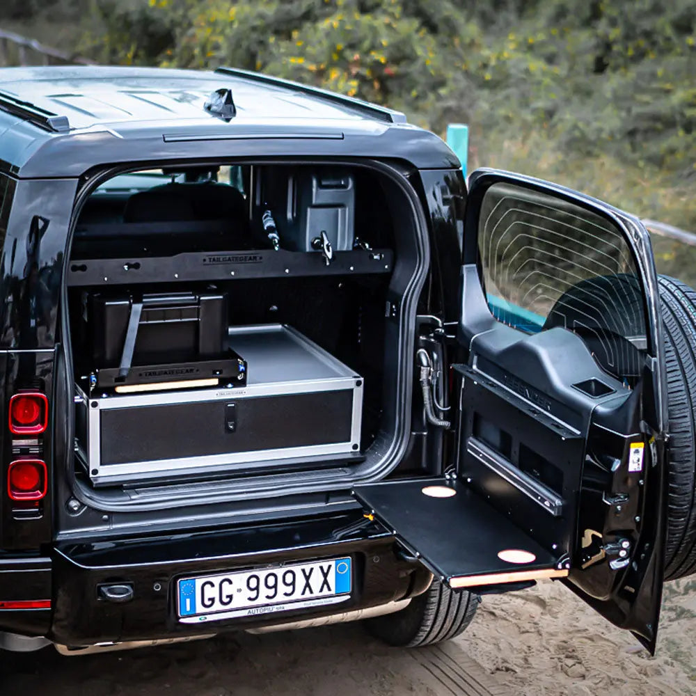 Tailgate Gear Bagagehylde i aluminium – Land Rover Defender (2020+)
