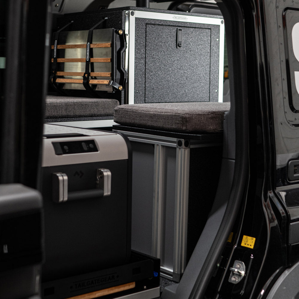 Tailgate Gear indretning til Ineos Grenadier med Alu-Cab Silenus