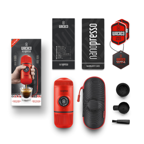 Wacaco Nanopresso espressomaskine med etui – Lava Red